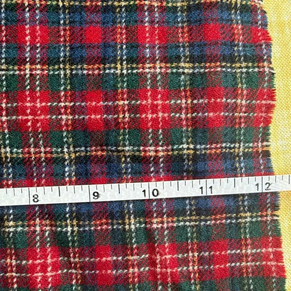 Pendleton Tartan Plaid Wool Scarf Fringe